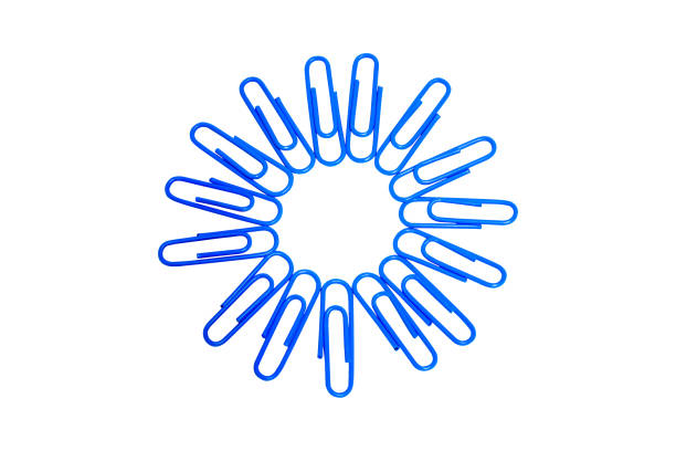 istock Blue paper clips taken concatenation is a circle with concept about teamwork 977817032