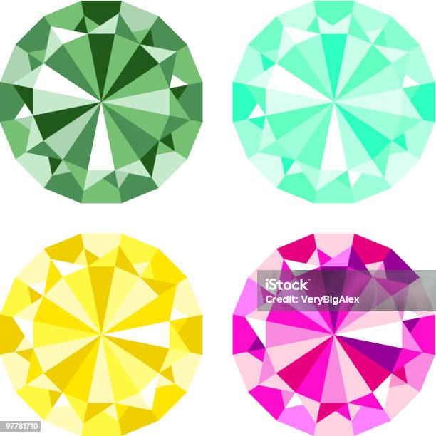 Ilustración de Diamantes y más Vectores Libres de Derechos de Abstracto - Abstracto, Amarillo - Color, Blanco - Color