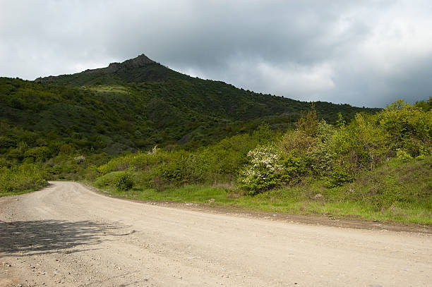 road の山 - scrubby ストックフォトと画像