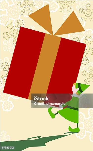 Big Christmas Stock Illustration - Download Image Now - Blond Hair, Blue-collar Worker, Carrying
