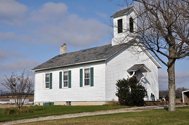istock white country church 97783900
