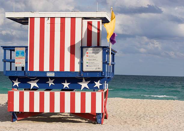 istock Multicolor Lifeguard Hut, Miami Beach, Florida 97783941