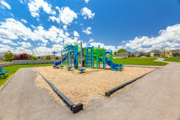 istock Blue skies above playground 977841804