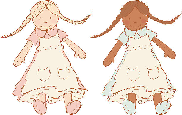 puppen - rag doll stock-grafiken, -clipart, -cartoons und -symbole