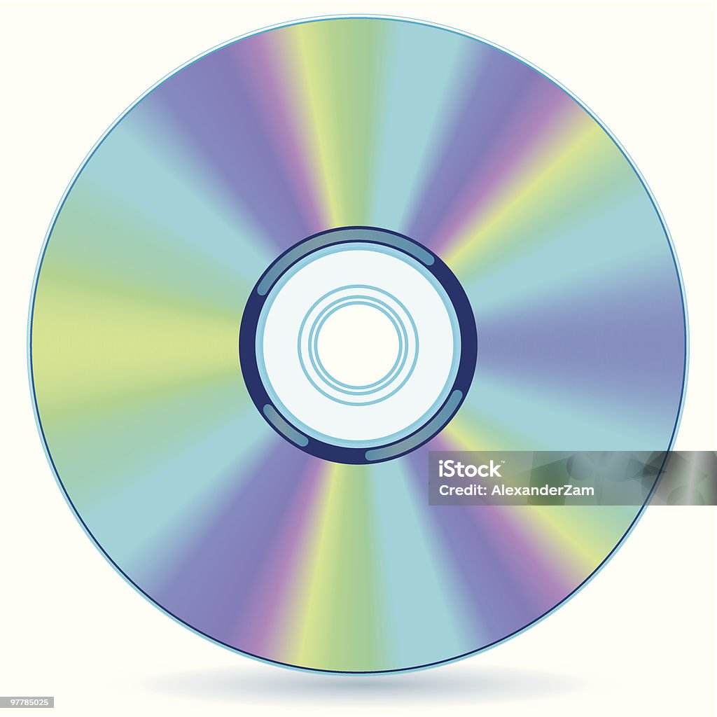 CD - arte vectorial de Blanco - Color libre de derechos