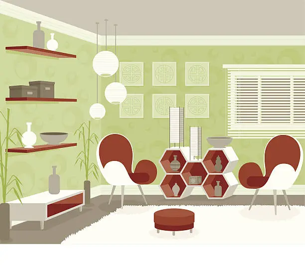 Vector illustration of Living Room