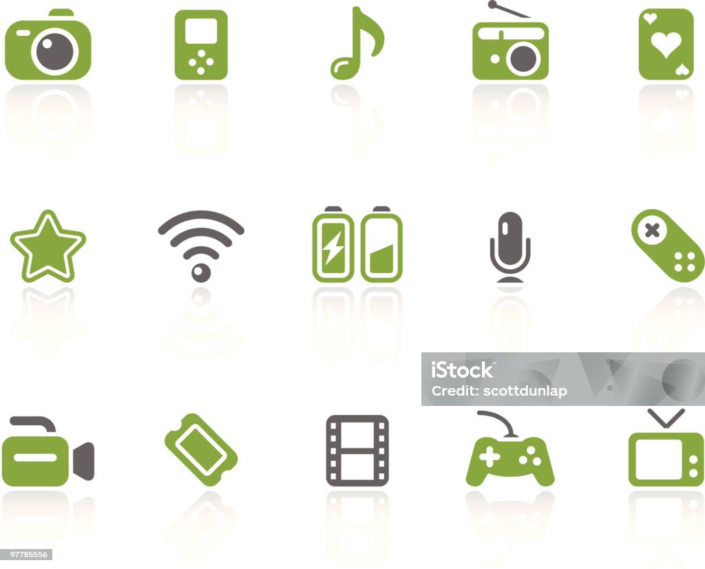 Media+Entertainment icons / kiwi series  Arts Culture and Entertainment stock vector