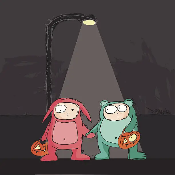 Vector illustration of halloween humiliation