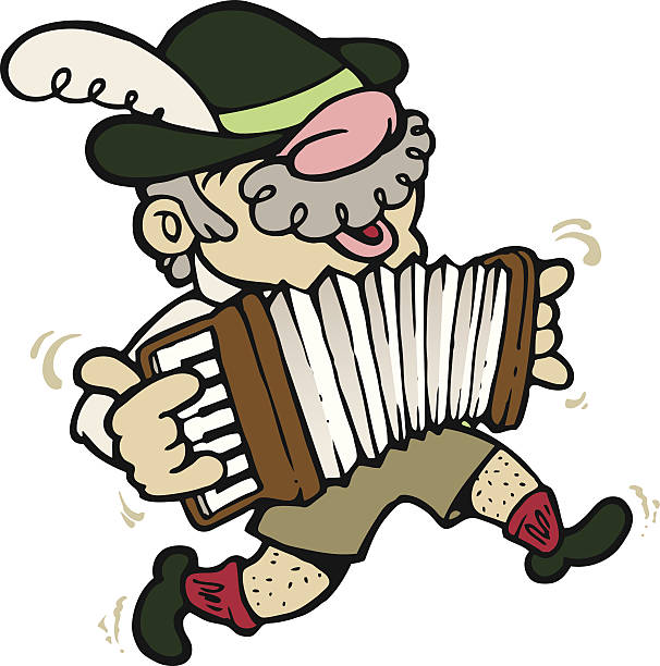 ilustrações de stock, clip art, desenhos animados e ícones de polkaman - polka dancing