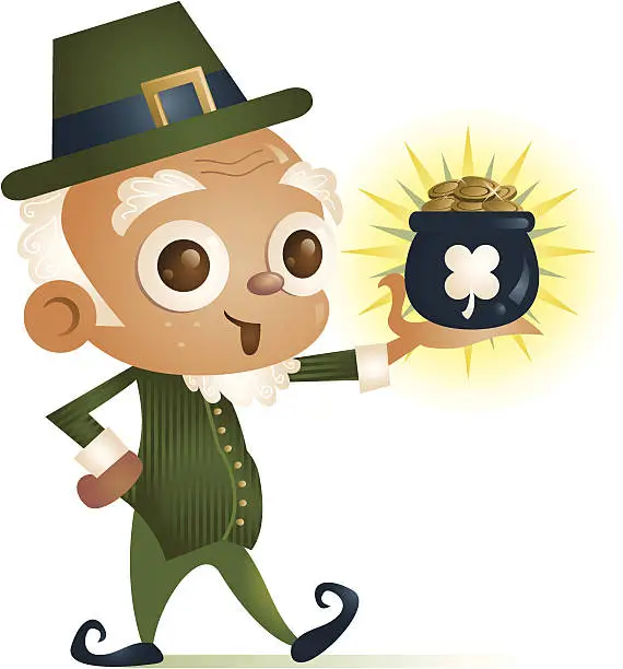 Vector illustration of Old Leprechaun