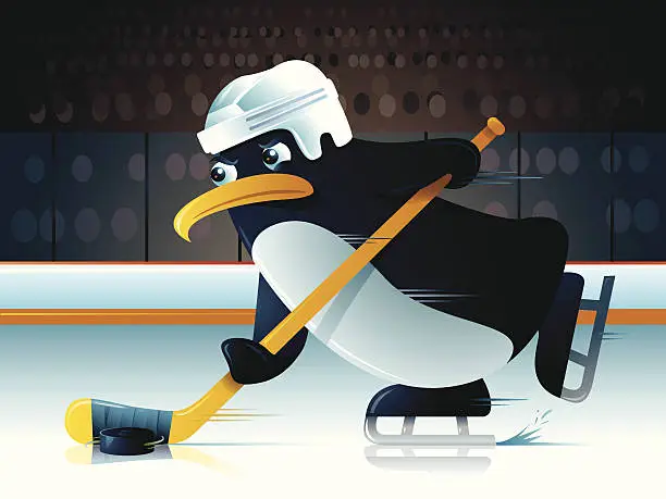 Vector illustration of Pucky the Penguin