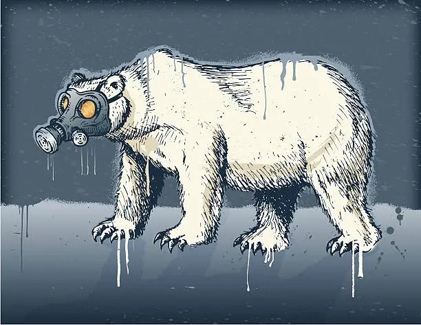 Vector illustration of Post Apolarlyptic Bear