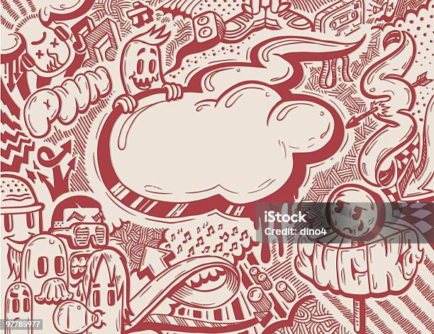 Musicfreaks Dos Stock Illustration - Download Image Now - Graffiti, Pattern, Text
