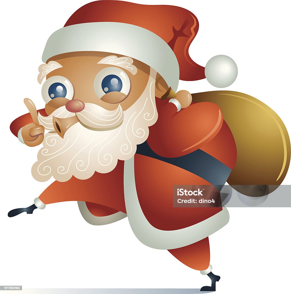 Pistas St. Nick - arte vectorial de Andar de puntillas libre de derechos