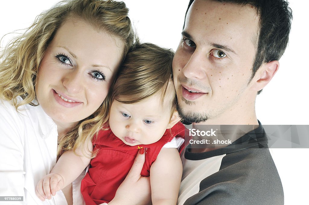 Feliz familia joven - Foto de stock de Acostado libre de derechos