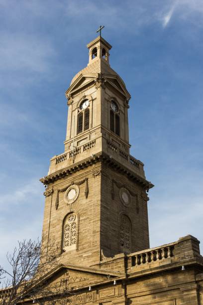 istock La Serena Cathedral in Plaza de Armas on blue sky background, Chile 977956320