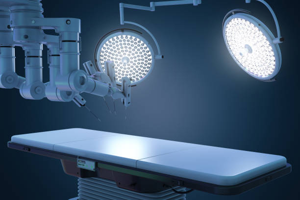 sala operatoria con chirurgia robotica - chirurgia robotica foto e immagini stock