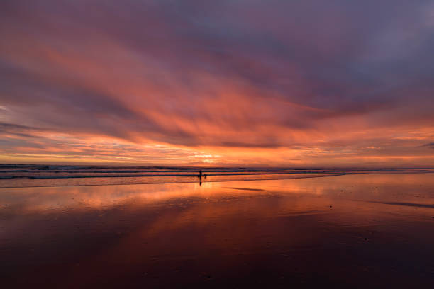 istock Muriwai Beach at sunset time with colorful clouds 978062856