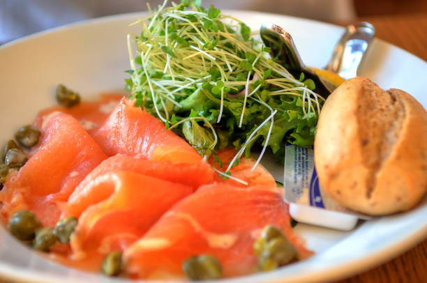 istock Stock image of smoked salmon 978092940