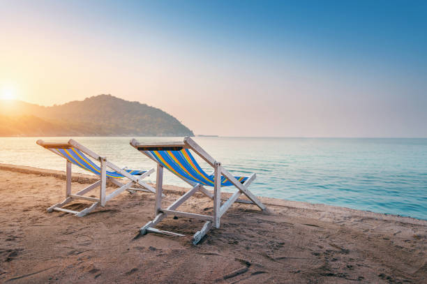 istock Colorful beach chairs on the beach. 978114938