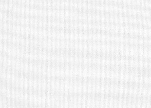 ホワイト キャンバス アート絵画の黄麻布天然繊維テクスチャ背景 - 絵画 ストックフォトと画像