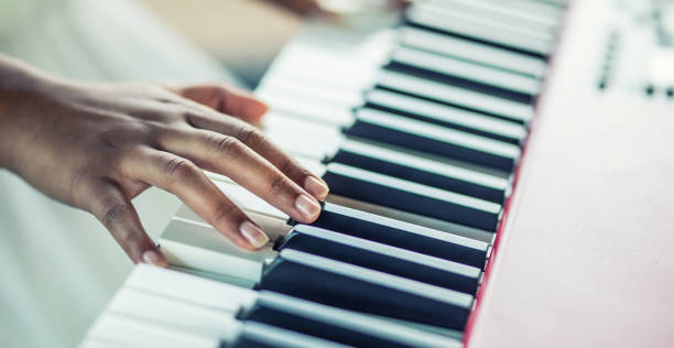 istock Close-Up a black woman hands playing on piano 978200466