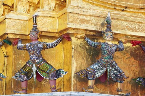istock beautiful ramayana demon statue which support golden chedi building 978200580