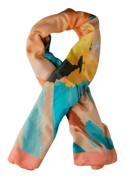 istock scarf summer. multicolored scarf. Scarf top view 978210662