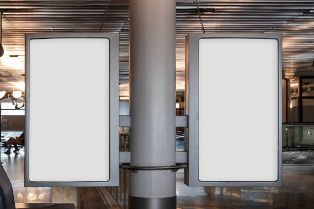 istock Blank billboard mock up in an airport 978215524