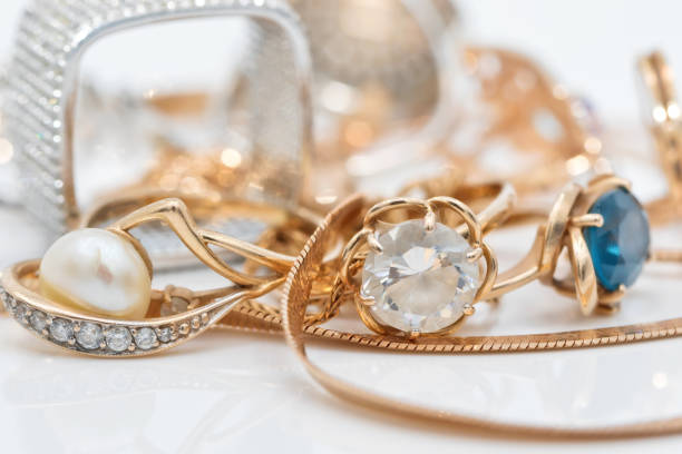 istock Gold and silver ornaments in different shapes 978220556