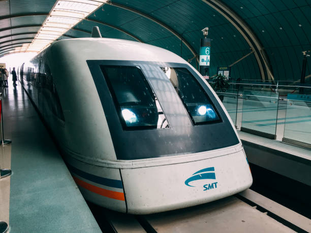 maglev de xangai china trem de alta velocidade - transrapid international - fotografias e filmes do acervo