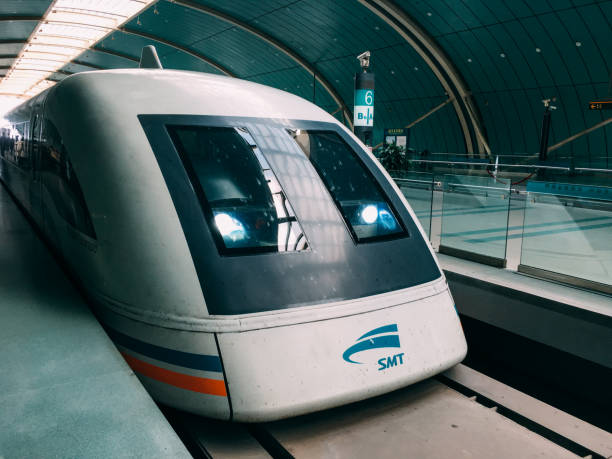 maglev de xangai china trem de alta velocidade - transrapid international - fotografias e filmes do acervo