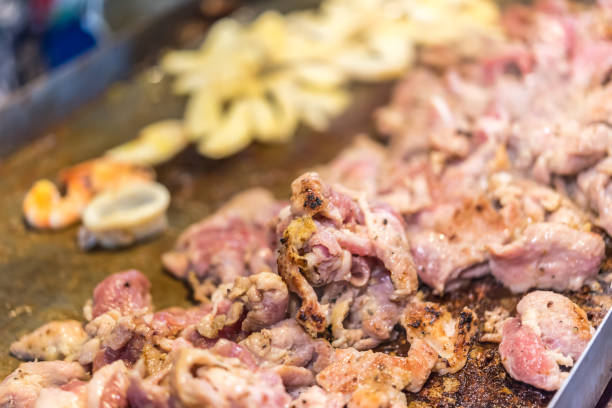 istock Grilled raw meat cooking on wagyu grill 978255076