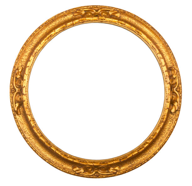 istock CIRCULAR ANTIQUE PICTURE FRAME ON WHITE BACKGROUND 978255294
