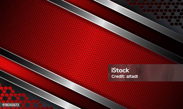 Red Background Ribbed Geometrical Abstract Dark Red Ribbed Background Stock Illustration ...
