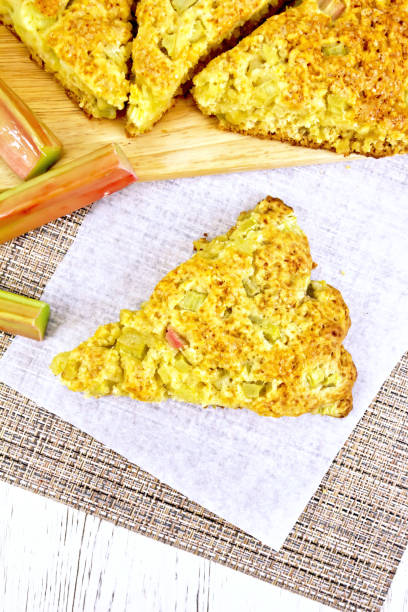 istock Scones with rhubarb on napkin top 978257490