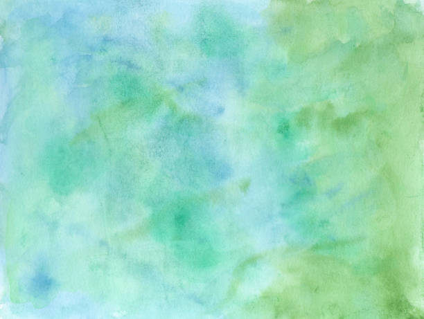 istock abstract blue/green watercolor background. 978259390