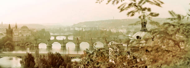 istock Good morning in Prague, panorama, retro 978292826