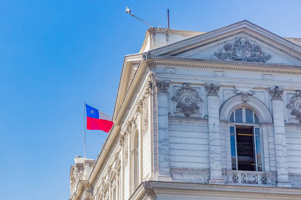 istock Flag of Chile in sky 978295098