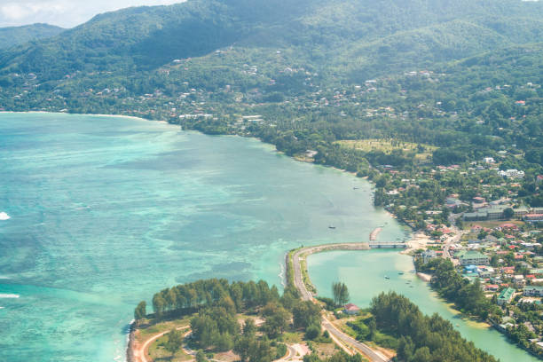istock Mahe aerial view from airplane, Seychelles 978304816