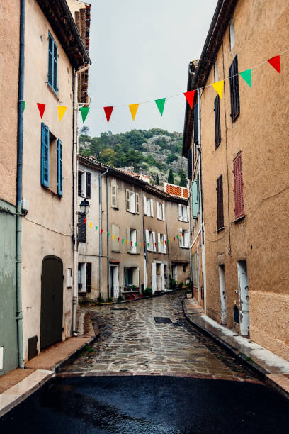 Street in the village of La Garde-Freinet, Provence, France.