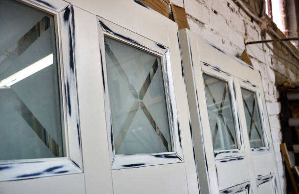 istock Doors in loft style. Details wood production 978320920