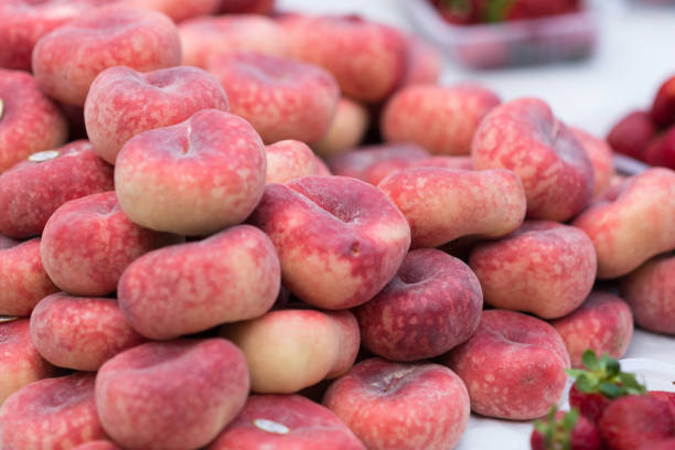 Detail of sweet fruit at a market, vegan