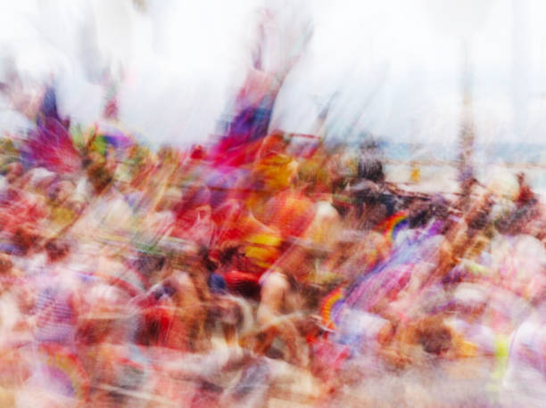 istock Gay Pride Parade in Tel Aviv, abstract motion blur effect. 978332718