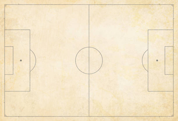 ilustrações de stock, clip art, desenhos animados e ícones de football ground / field vector illustration - football field backgrounds aerial view sport