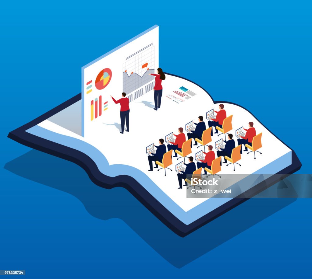 Book Training Course Training On The Books Stock Illustration - Download Image Now - Book ...