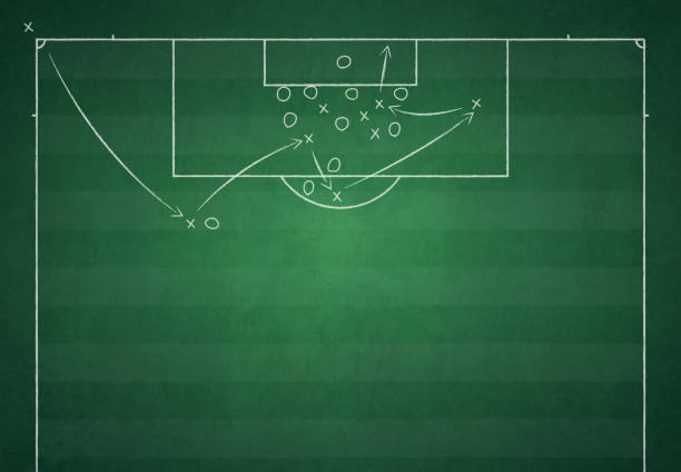 istock Football ground / field vector illustration of game plan 978347478