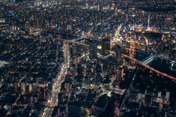 istock High Angle View Of City Lit Up At Night 978347484