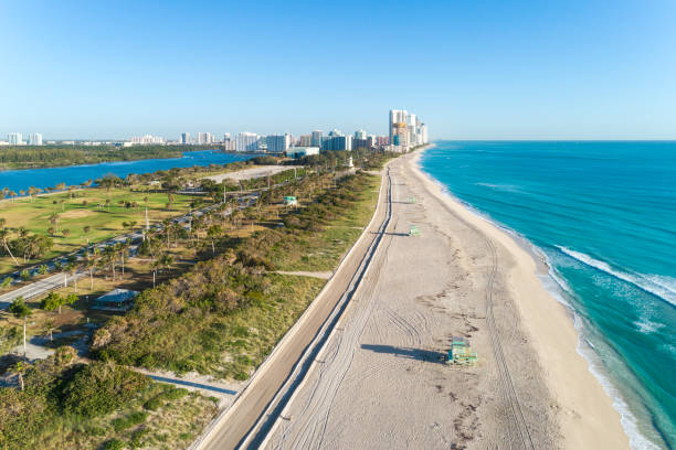 istock Aerial View Of Beach With Blue Waters 978353288