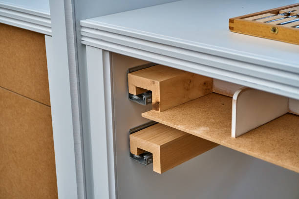 istock Drawer for belts. Details wood production 978360760